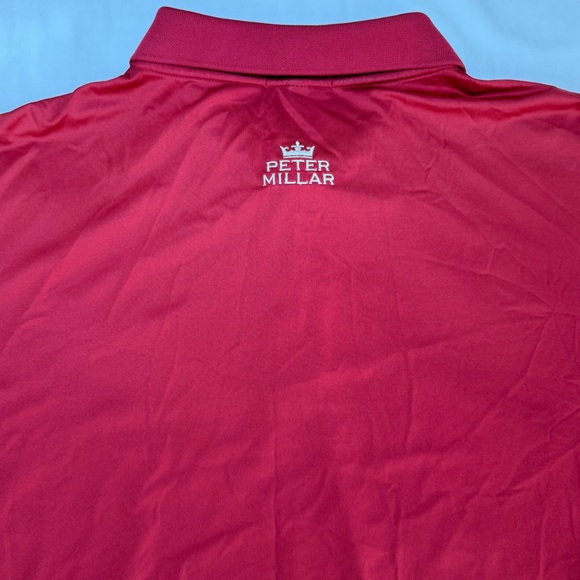 Peter Millar Polo Shirt Size XL Burgundy Red Summer Comfort Short Sleeve Golf - Picture 8 of 9